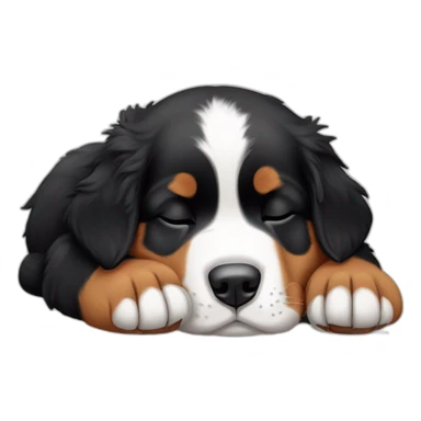 Bernese Mountain Dog puppy sleeping sticker