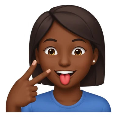 Emoji coquin avec le doigt dans le coin de la bouche 😏 avec ce regard là et cette tête qui se mord le doigt le visage plus coquin 😈  sticker