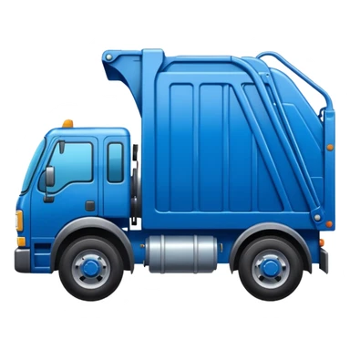 blue garbage truck sticker