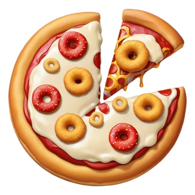 Donut, triple pizza, french fries, fries, chicken nuggets, pizza, doughnut, ice cream, pizza, chicken nuggets, french fries, ketchup, mustard, pizza sticker