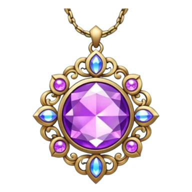glitter purple amulet sticker