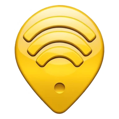 yellow wifi symbol sticker
