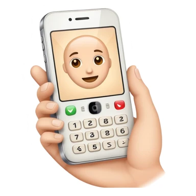 a hand playing phone 12 sticker