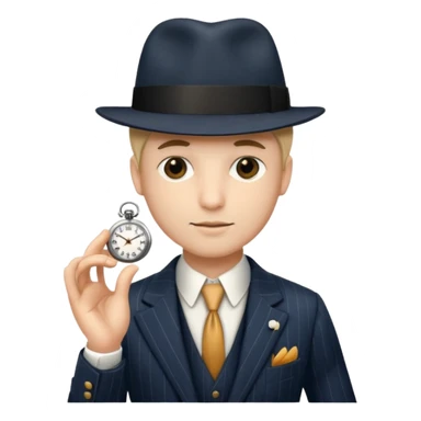 A person wearing a 1920s suit sticker