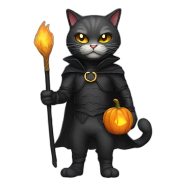 cat in an evil costume sticker