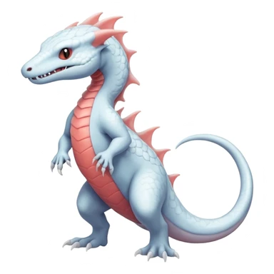 Pastel white frosty albino Salandit (full body) sticker