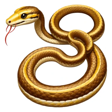 cute brown golden and white ball Snake rattlesnake sticker