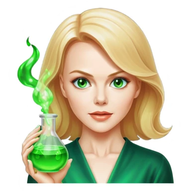 Nicole Kidman making green glowing potion  sticker