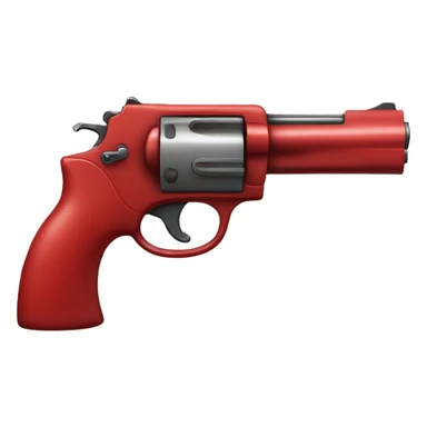 red pistol  sticker
