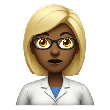 Big black female angry science teacher sticker