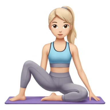  Girl playing pilates sticker