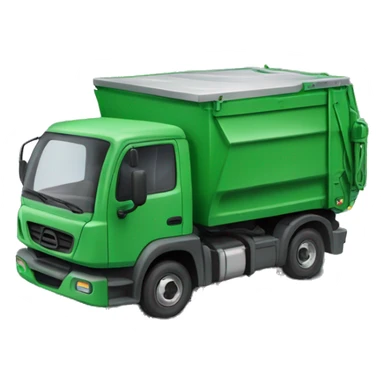 camion poubelle électrique vert long sticker