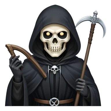 grim reaper with scythe sticker