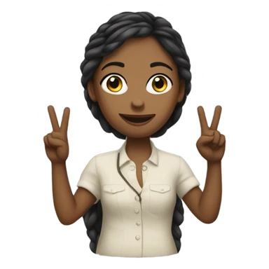 alexandra in amsterdam doing a peace sign sticker