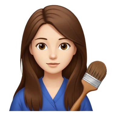 mujer peinando su cabello sticker