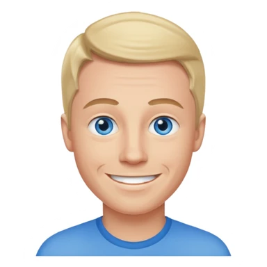 Dave England (b.1969) with blue eyes sticker