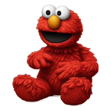 Elmo in front of fire sticker