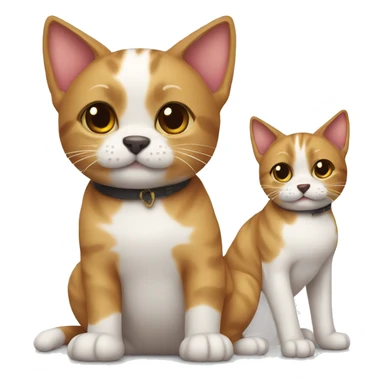 cat cat dog sticker