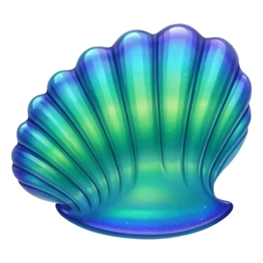 green blue crystal clam sticker