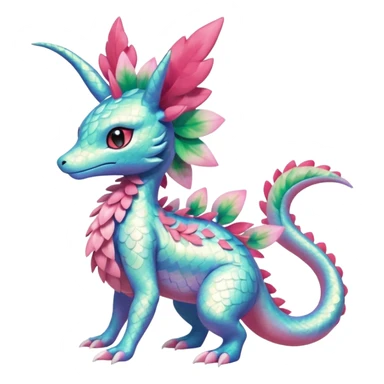 Shiny Exotic Salandit-Sylveon-Shaymin-Meganium-Hybrid-Creature sticker