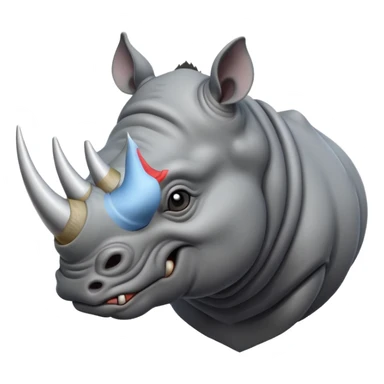 angry rhinoceros sticker
