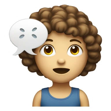 talking child with speech bubble  sticker