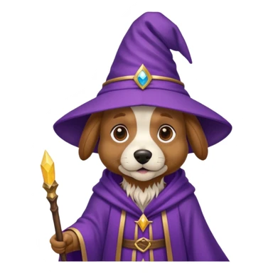 Dog wizard sticker