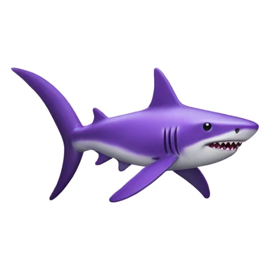 A purple shark with lazereye sticker