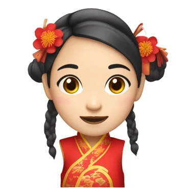 chinese new year girl  sticker