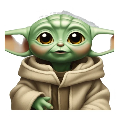 Baby Yoda is very surprised sticker