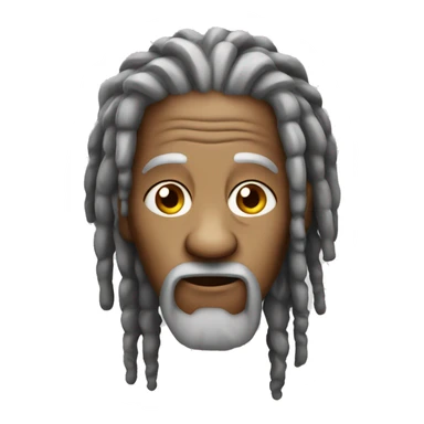 Old man with dreads sticker