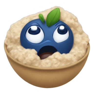 Blueberry’s in oatmeal  sticker