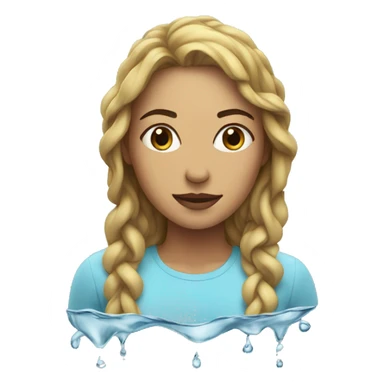 woman made of water sticker