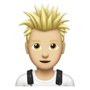 British punk guy with blond spiked hair sticker