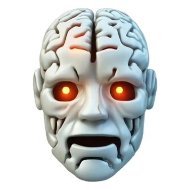 Brain with cybernetics components sticker