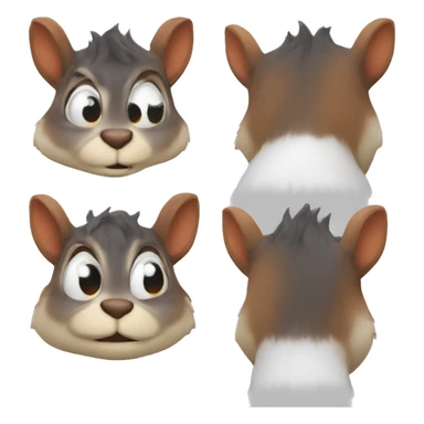 A squirrel woth devil's horns sticker