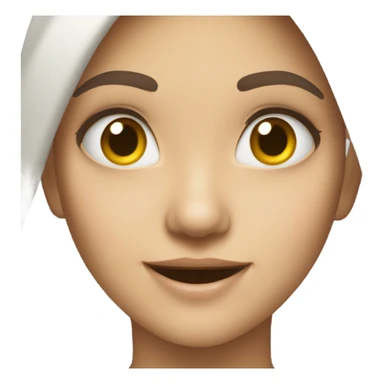 make an emoji of a girl smiling but her eye is twitching sticker