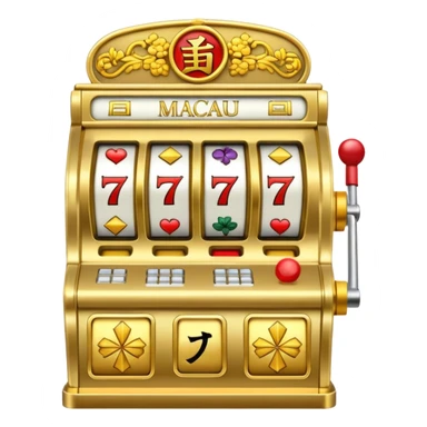 Slot machine, macau, chinese sticker