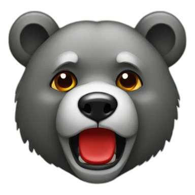 Bear with red gag sticker