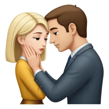 Woman bowing to man sticker