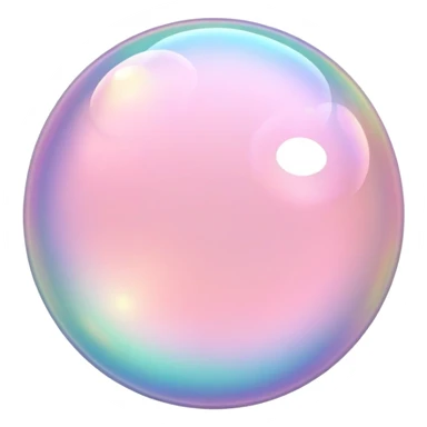 Pastel pink soap bubbles sticker