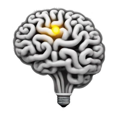 the human brain shaped idea lightbulb sticker