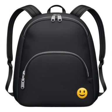 sac a dos plat noir type sport sticker