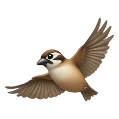 flying sparrow sticker