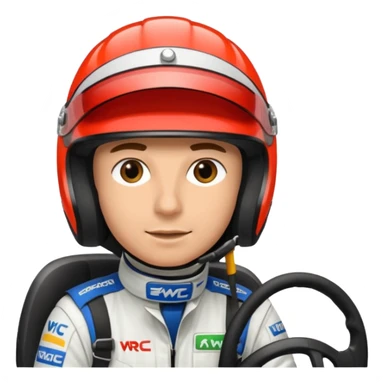 My emoji is a WRC rallye driver sticker