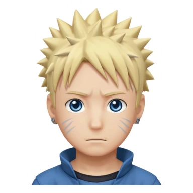 Naruto Anime style boy head sticker