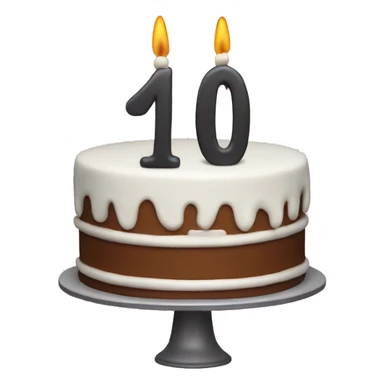 10th anniversay cake sticker