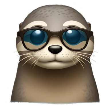 Loutre avec des lunettes  sticker