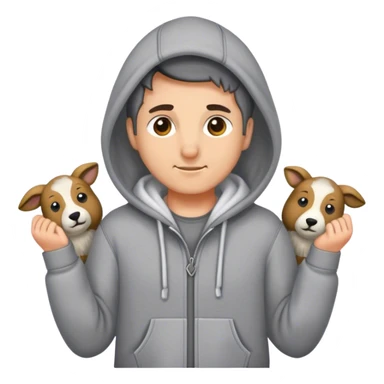 Shepherd wearing a hoodie sticker