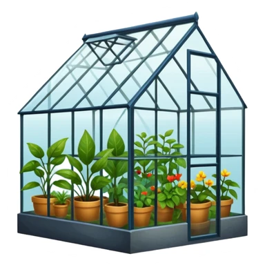 greenhouse with plants inside sticker